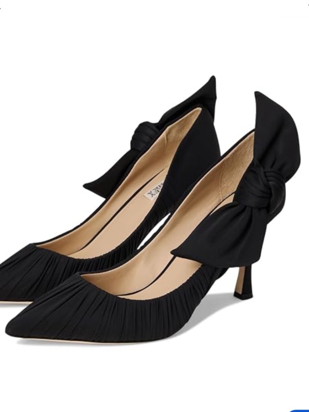 Badgley Mischka Vanesa 85MM Pleated Satin Pumps